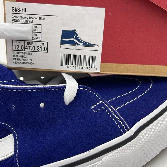 Vans Men’s Sk8-Hi Color Theory Beacon Blue
VN000D5IBYM
Sneakers - Picture 16 of 16